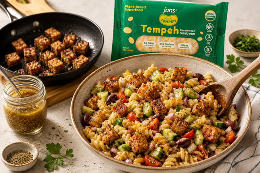 The Ultimate High Protein Tempeh Pasta Salad Blueprint
