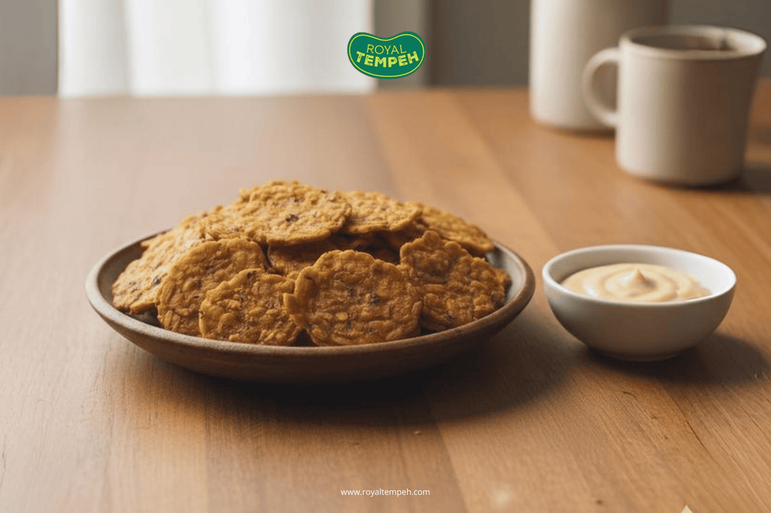 Tempeh chips with dip