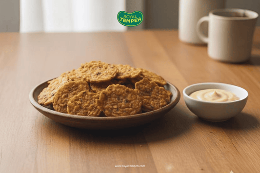 Tempeh chips with dip